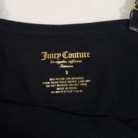 Juicy Couture Intimates Shapewear Bodysuit Adjustable Logo Straps Black Size S - Picture 10 of 13